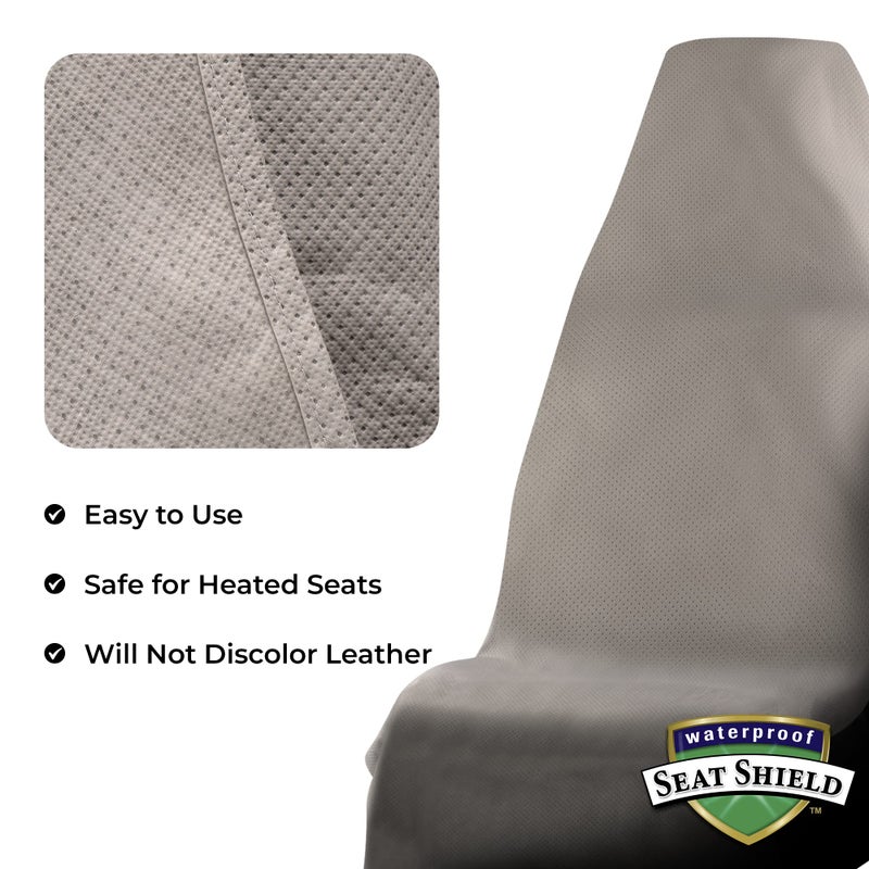 Waterproof SeatShield Seat Cover - Washable Car Seat Protector from Sweat, Food, Dirt After Gym, Swimming etc. - Universal Gray Public Car Seat Covers for Transit Bus, Train, Airplaine, SUV - Image 5